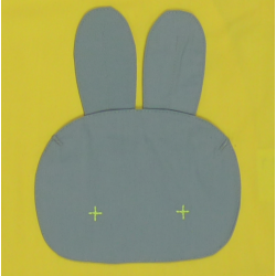 Blouse école mixte lapin jaune  - Jaune